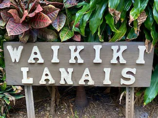 Waikiki Lanais Sign
