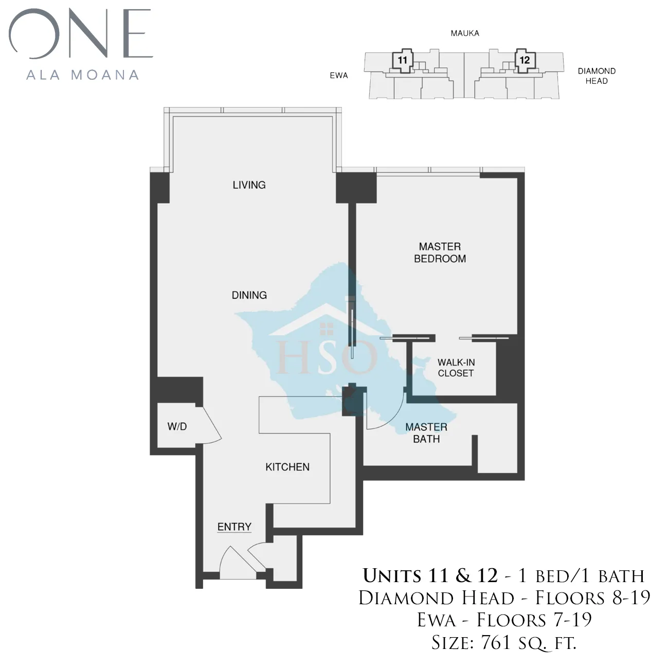 One Ala Moana 11 & 12 Floor Plan