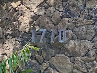 Punahou Hale Address Sign