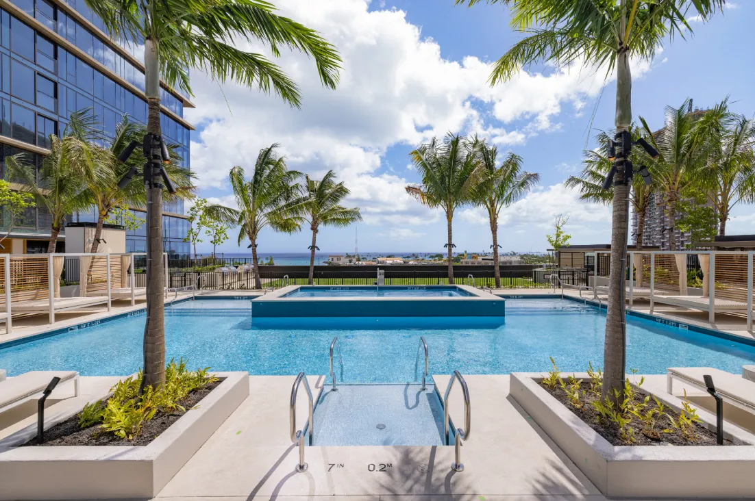 The Park Ward Village resort pool and spa