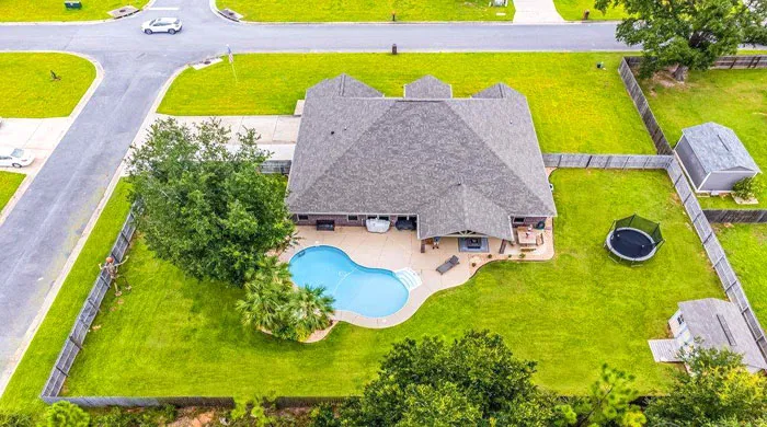 Aerial View of a Home in Holley Cliff Estates, Milton, Florida