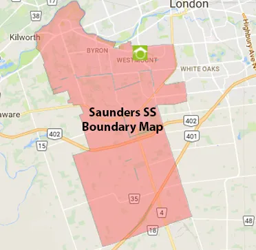Saunders S.S. London Ontario Boundary Map