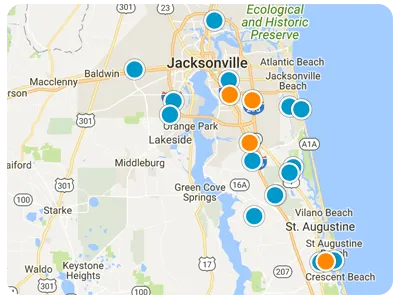 Interactive Map Search