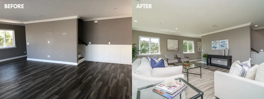 room before and after expert staging