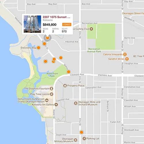 kelowna mls condos map