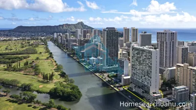Aerial view of Aloha Lani Diamond Head Facing