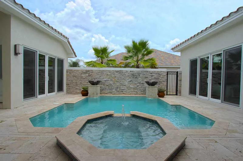 courtyard model home
