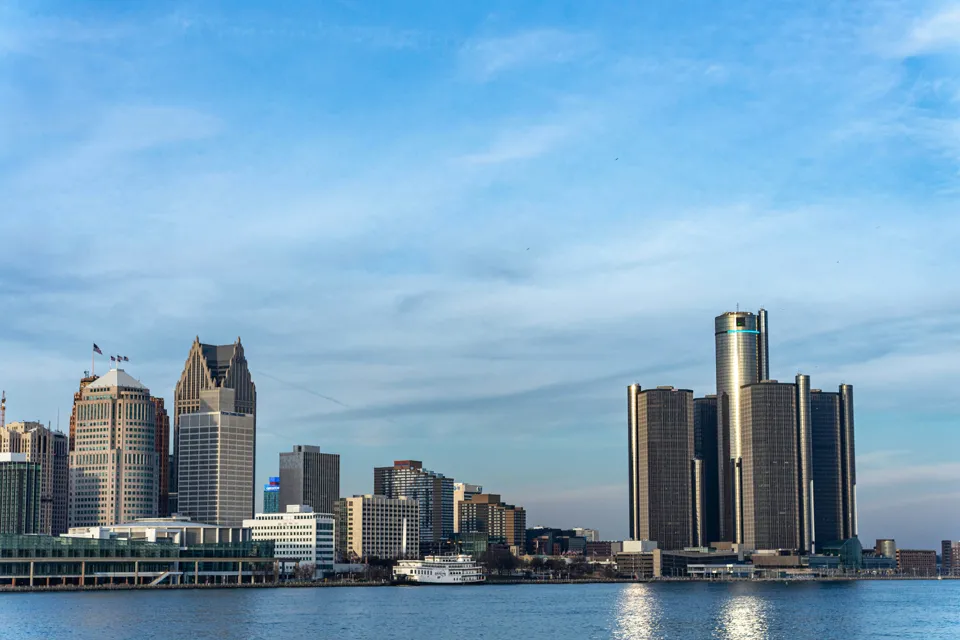 Metro Detroit Michigan Skyline