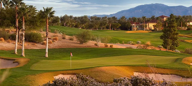 Siena golf course, homes and mountain views in Summerlin, Las Vegas, Nevada
