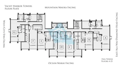 Yacht Harbor Towers Floor Plate