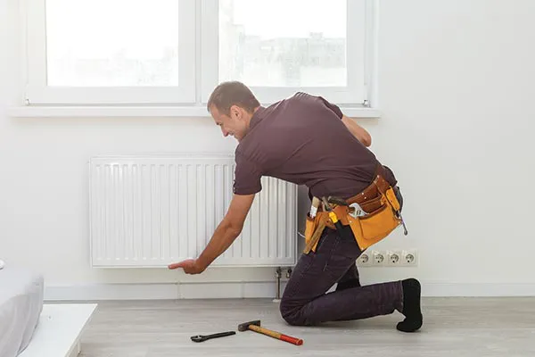 maintenance person doing work