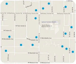 Central Avenue Interactive Map Search