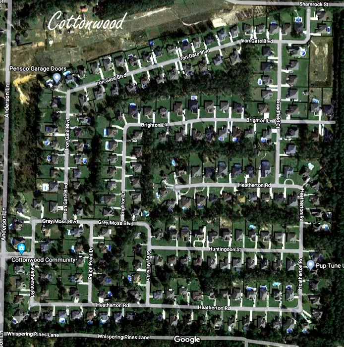 Satellite View of Cottonwood in Milton, FL