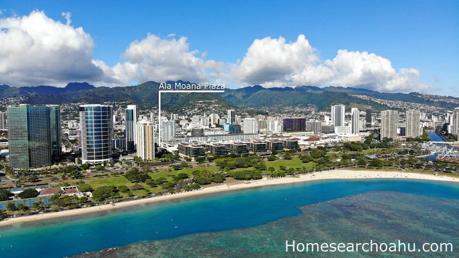 Ala Moana Plaza Aerial Location