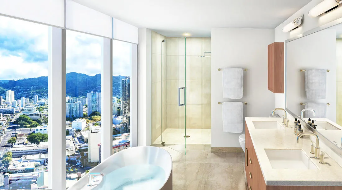 Azure Ala Moana Bathroom Rendering