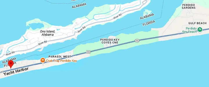 Map of Yacht Harbour, Perdido Key