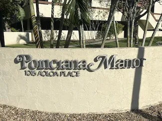 Poinciana Manor Sign
