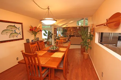 Dining area in this Kailua canal home for sale