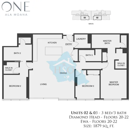 One Ala Moana 02 & 03 Floor Plan