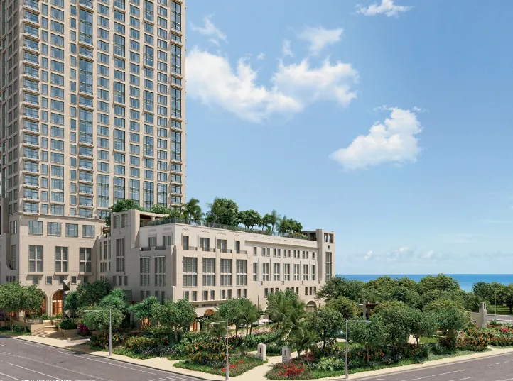 Melia proposed tower and landscaped podium - architectural rendering
