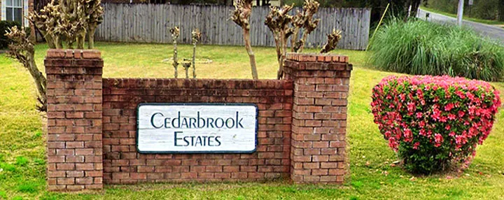 Entrance of Cedarbrook Estates