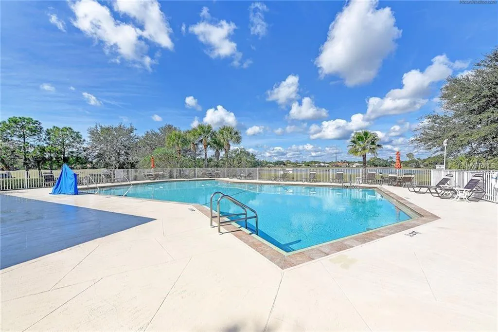 Community swimming pool at Bobcat Trail in North Port Florida