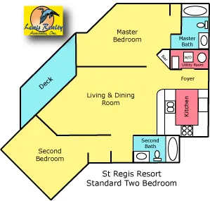 2 Bedroom Standard Floor Plan St Regis Resort