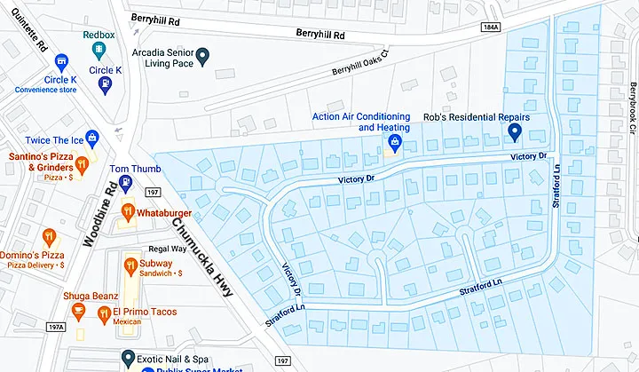 Map of the Cross Roads Community in Pace