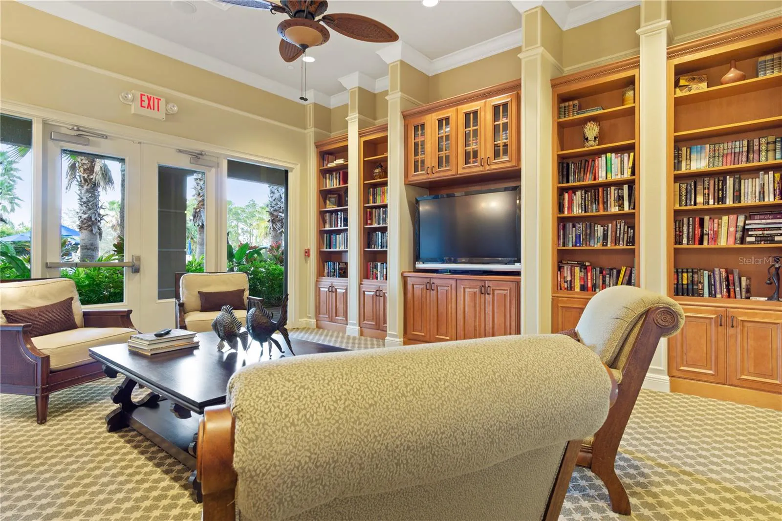 Clubhouse library at Cypress Falls North Port Florida