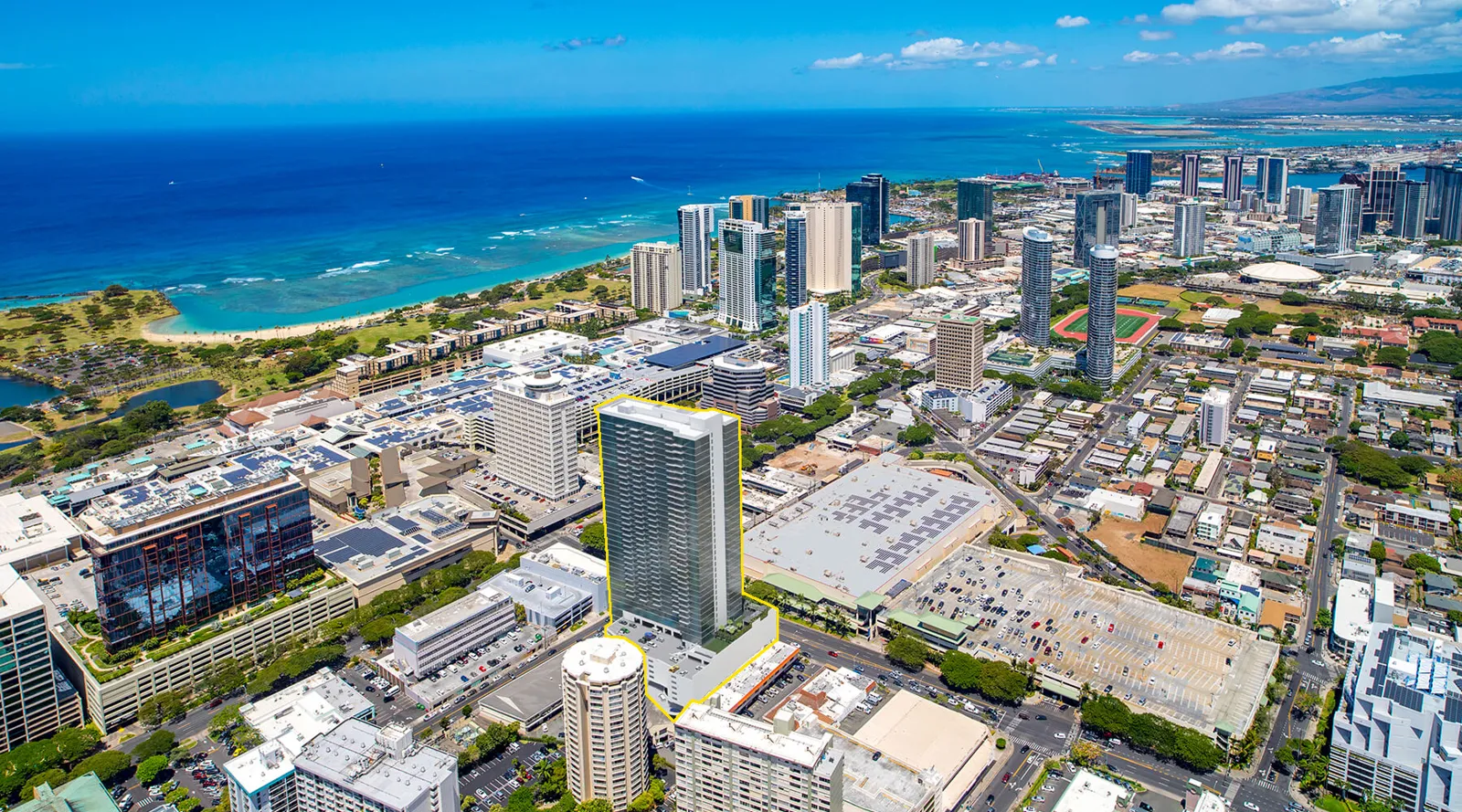 Azure Ala Moana Aerial View