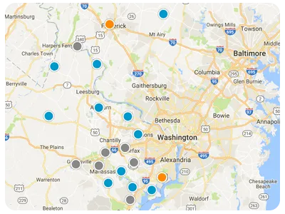 Interactive Map Search