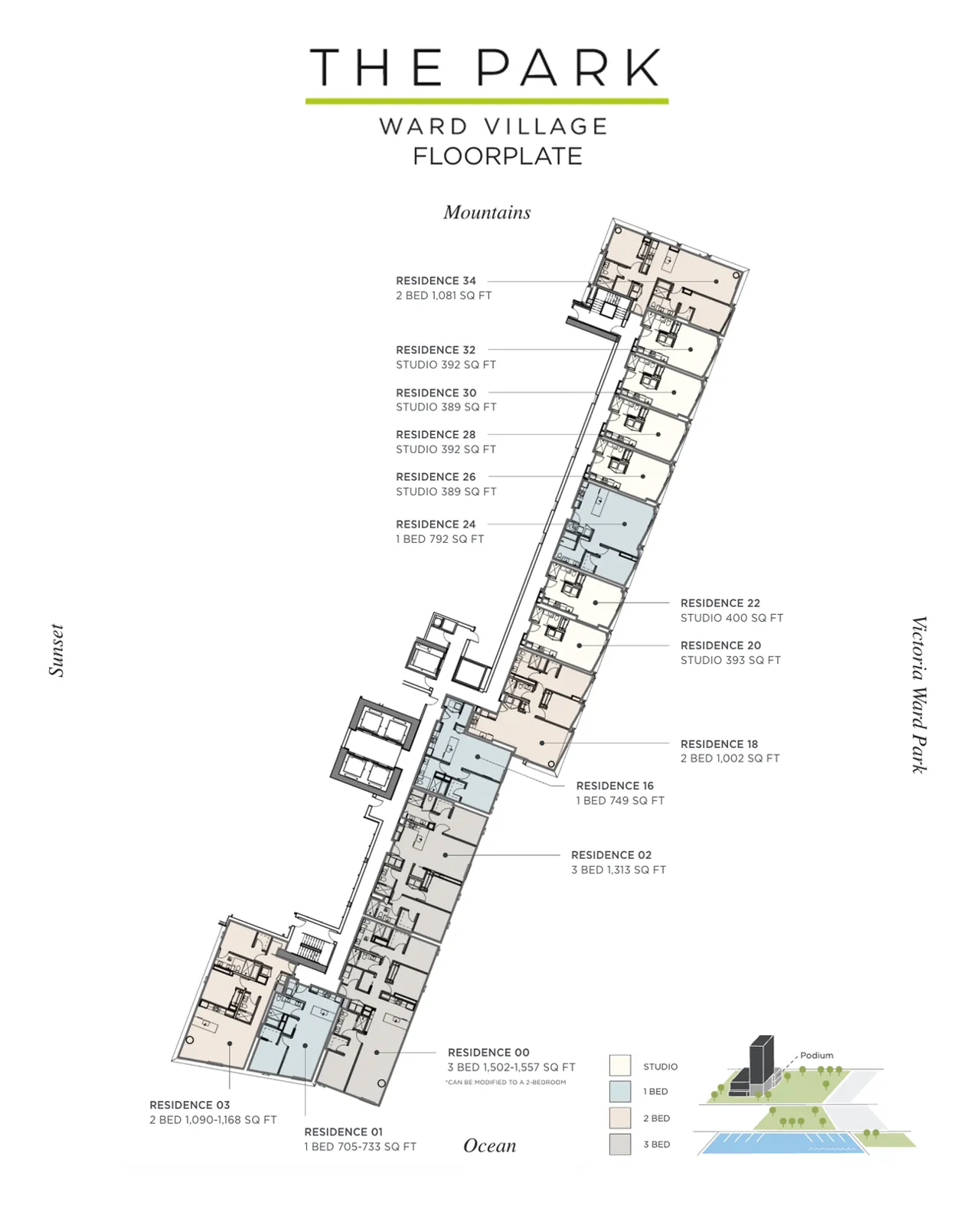 The Park Ward Village Podium Floor Plan
