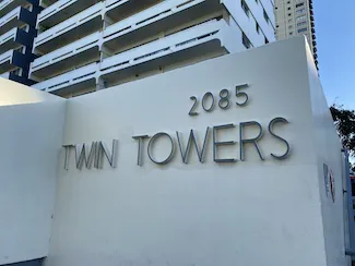 Twin Towers Sign
