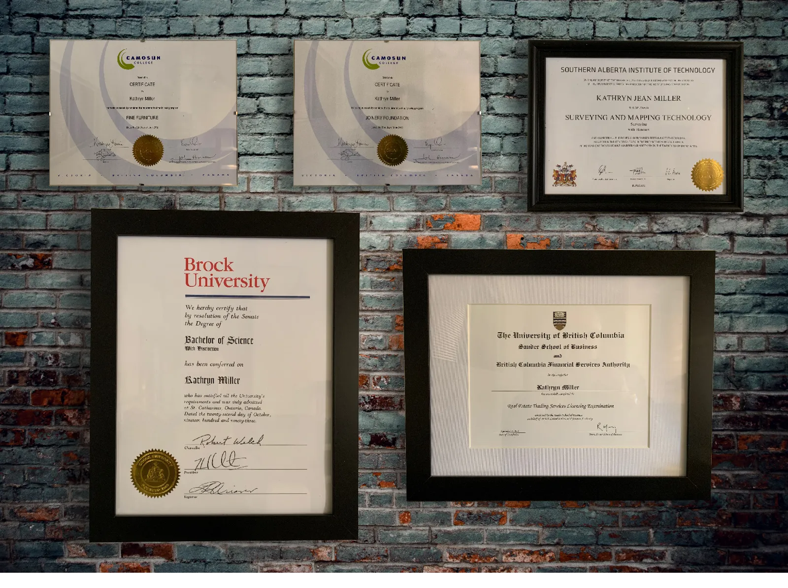 Kathryn Miller real estate, surveying and design credentials, Cumberland BC