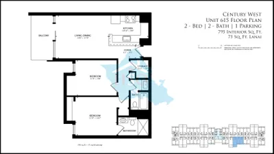 Century West 615 Floor Plan