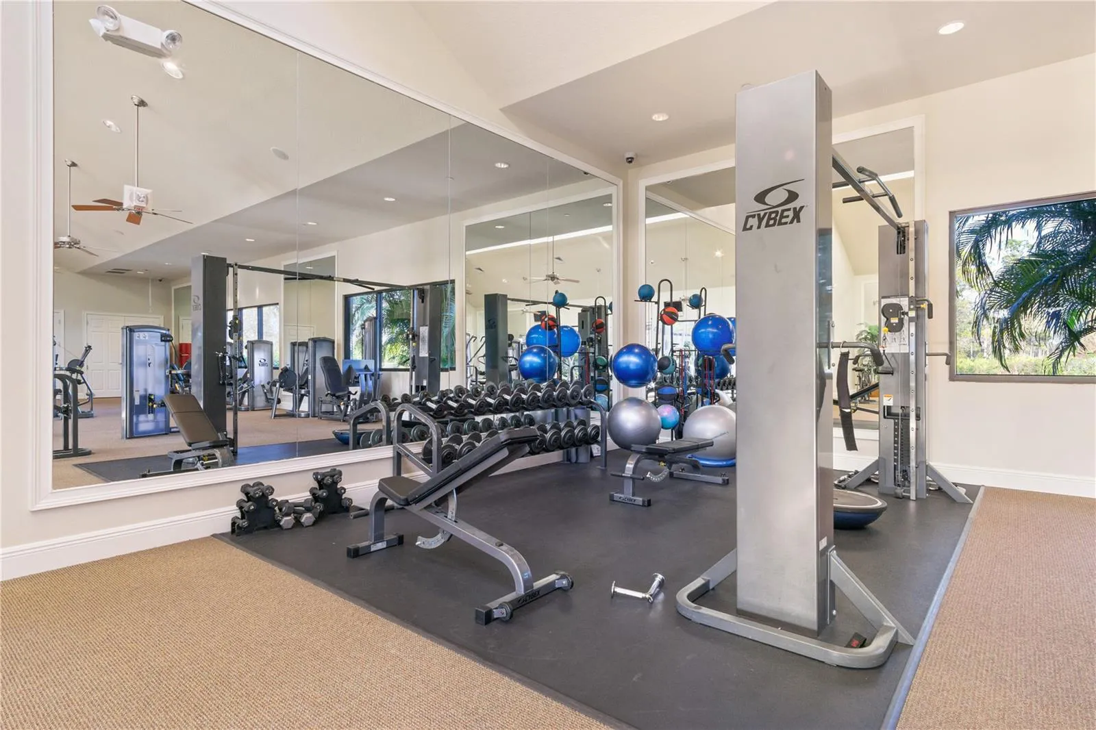 Fitness center weights at Cypress Falls North Port Florida