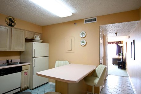 kitchen and dining area for the condo unit