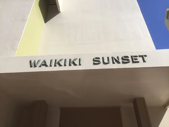 Waikiki Sunset Sign