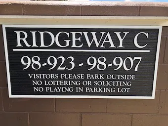Ridgeway C Sign