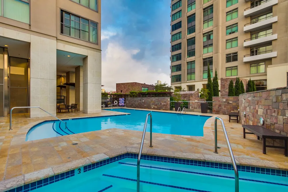 pool at renaissance condos marina neighborhood