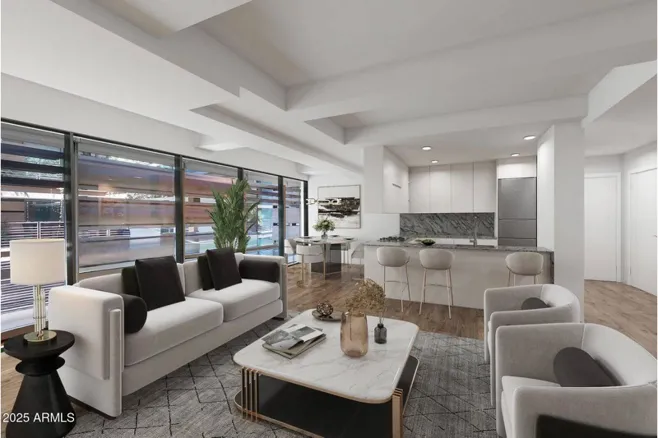 Optima Camelview Village living room and kitchen 