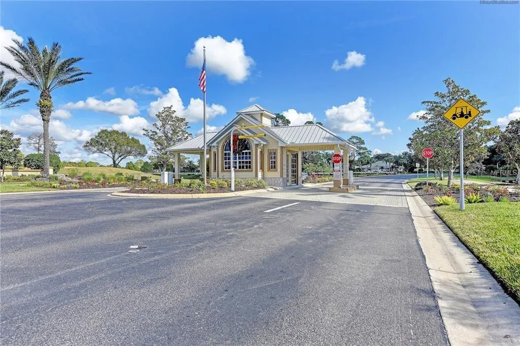 Gated community entrance at Bobcat Trail in North Port Florida