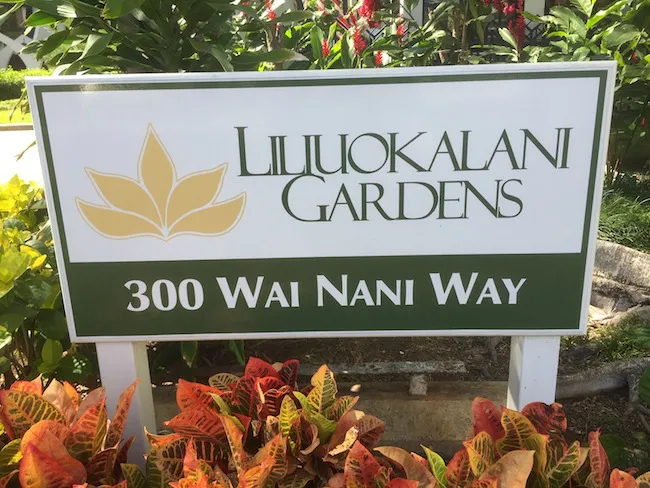 Liliuokalani Gardens Sign