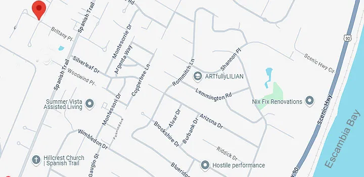 Map of Brittany Forge in Pensacola