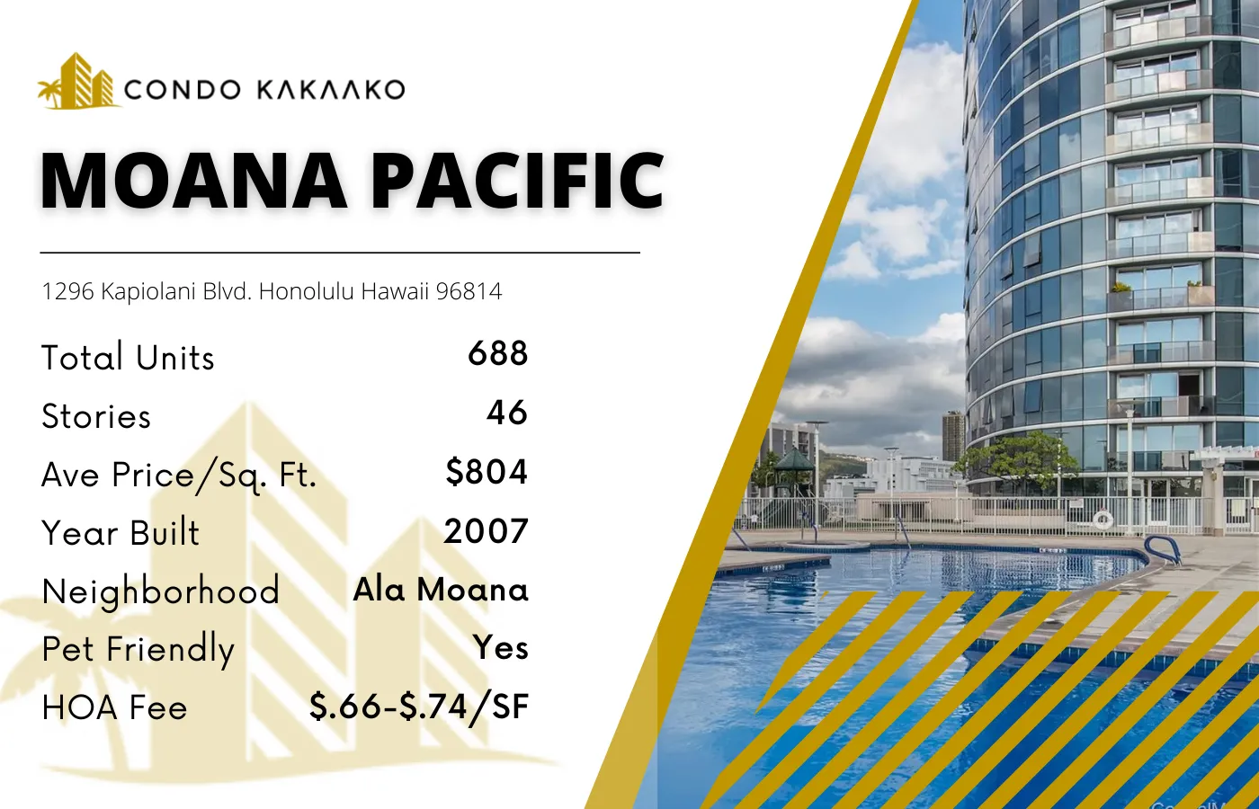 Moana Pacific Condo East Tower West Tower Ala Moana