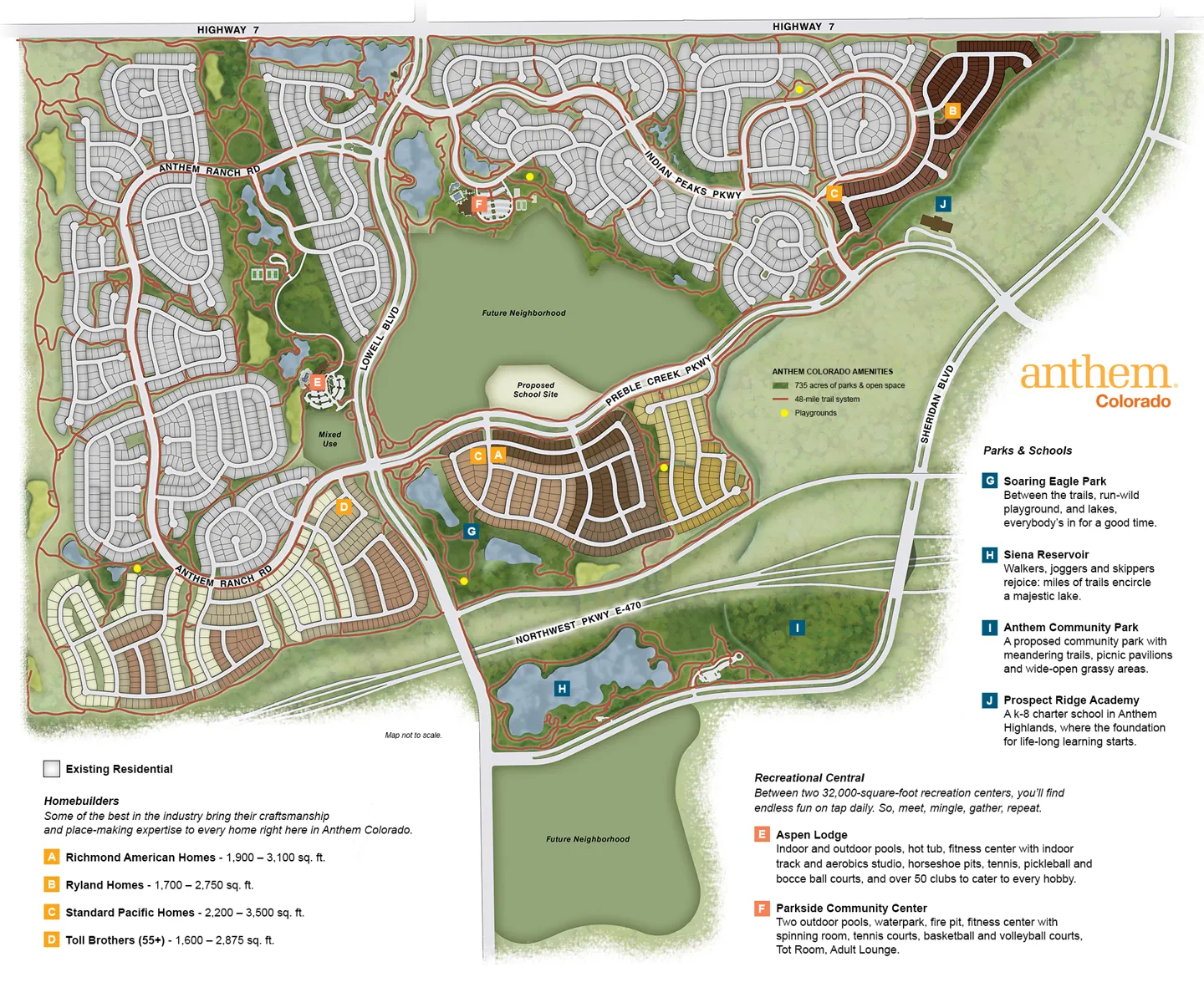 Map of the Anthem neighborhood in Broomfield