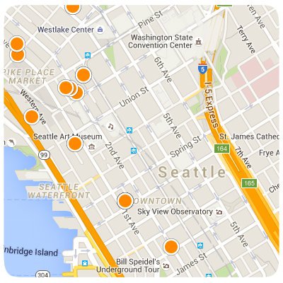 Downtown Seattle Interactive Map Search