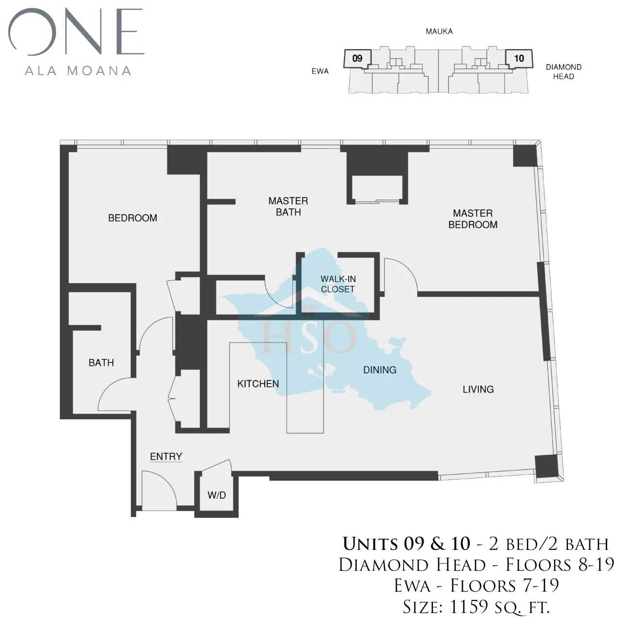 One Ala Moana 9 & 10 Floor Plan