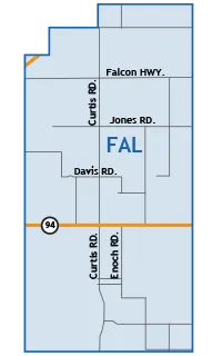 Falcon Colorado Springs Map