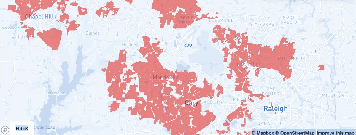 Google Fiber Map Raleigh Cary Morrisville